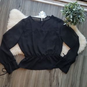 Black sheer blouse